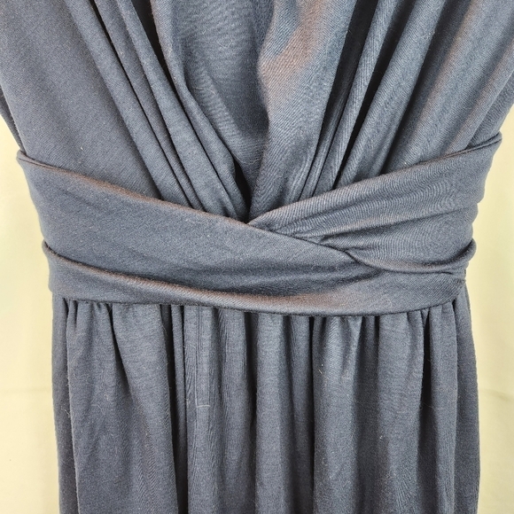 GIAMBATTISTA Valli navy wool jersey dress size M in EUC - Picture 5 of 10